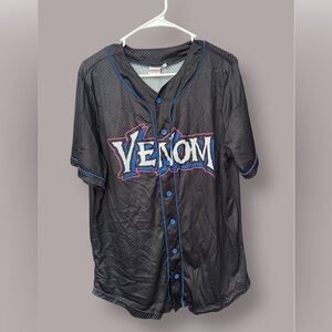 Marvel Venom Button-Up Jersey Shirt